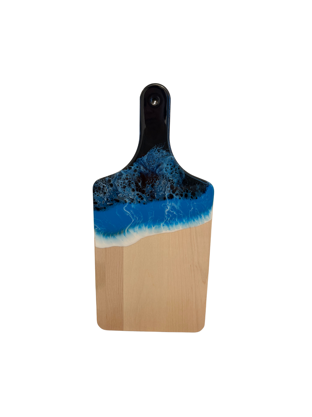 Large Cheese Board with Handle (Maple) - Deep Blue Wave (3 Options)
