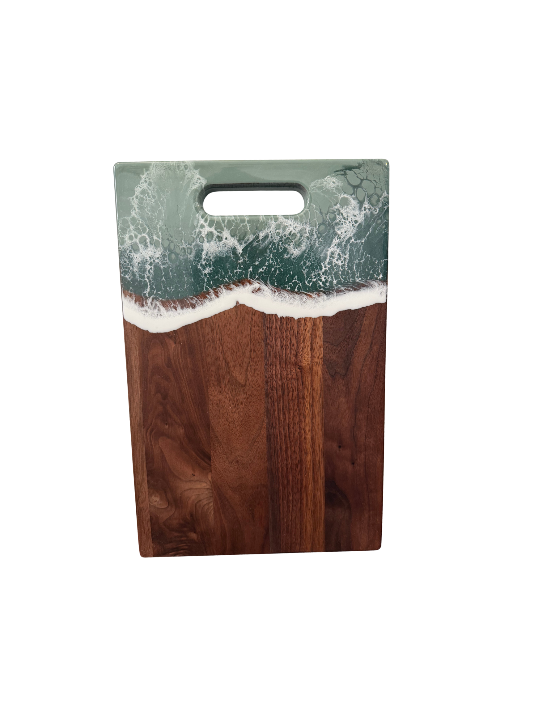 Large Rectangle Board with Cutout Handle (Walnut) - Salty Sage Coastal