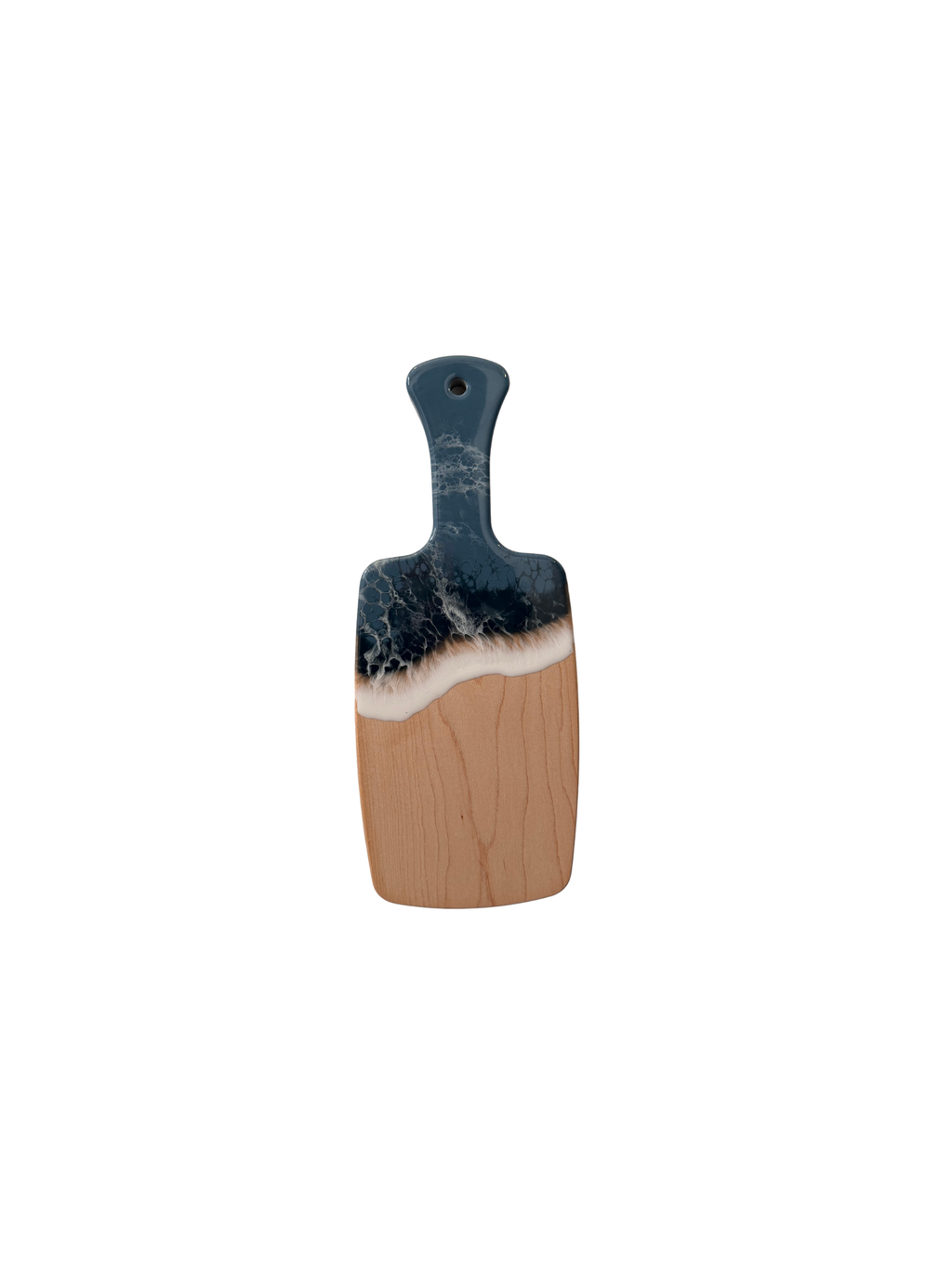 Small Serving Board with Handle (Maple) - Foggy Coast (Blue-Gray)