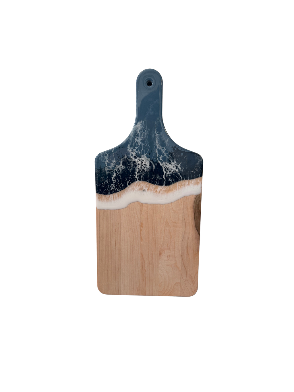 Large Cheese Board with Handle (Maple) - Foggy Coast (Blue-Gray)