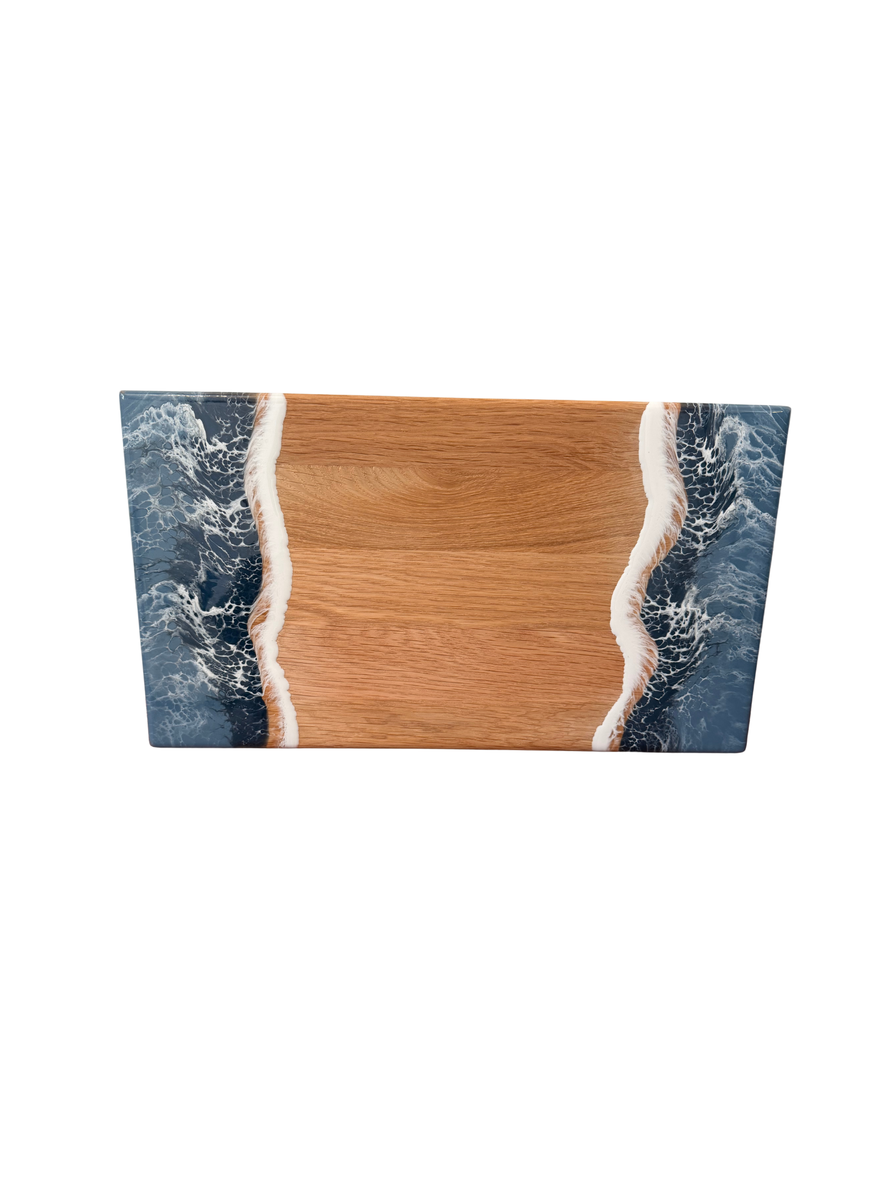 White Oak Rectangle Board (Epoxy on Right and Left Sides of Board) - Foggy Coast